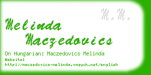 melinda maczedovics business card